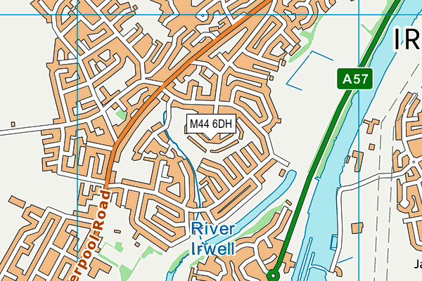 M44 6DH map - OS VectorMap District (Ordnance Survey)