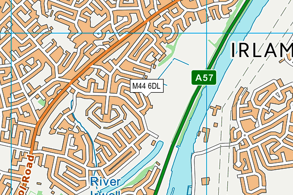 M44 6DL map - OS VectorMap District (Ordnance Survey)