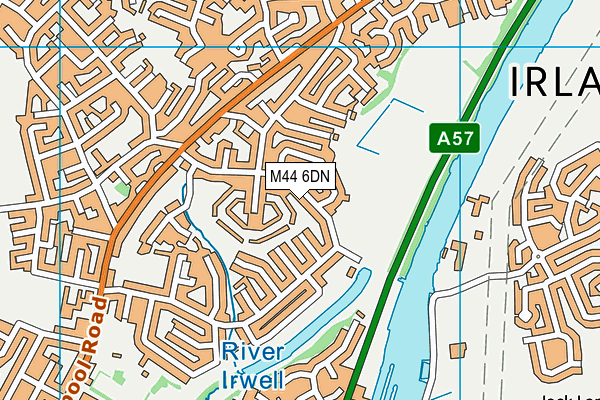 M44 6DN map - OS VectorMap District (Ordnance Survey)