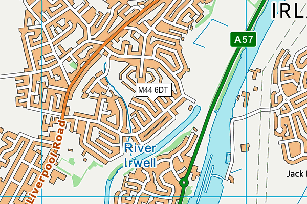 M44 6DT map - OS VectorMap District (Ordnance Survey)