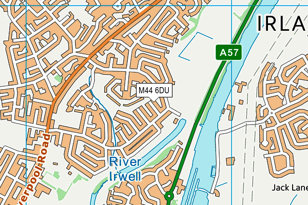 M44 6DU map - OS VectorMap District (Ordnance Survey)