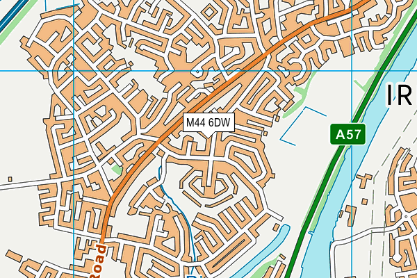 M44 6DW map - OS VectorMap District (Ordnance Survey)
