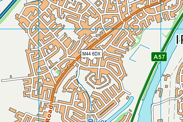 M44 6DX map - OS VectorMap District (Ordnance Survey)