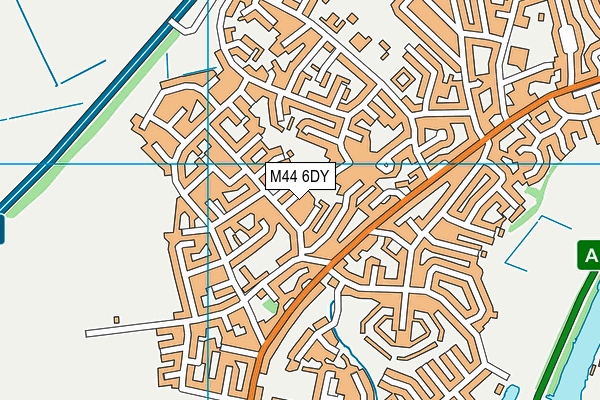 M44 6DY map - OS VectorMap District (Ordnance Survey)