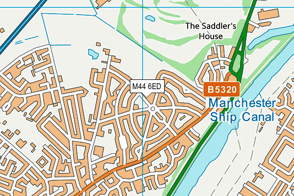 M44 6ED map - OS VectorMap District (Ordnance Survey)