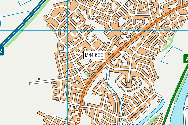 Irlam Endowed Primary School map (M44 6EE) - OS VectorMap District (Ordnance Survey)