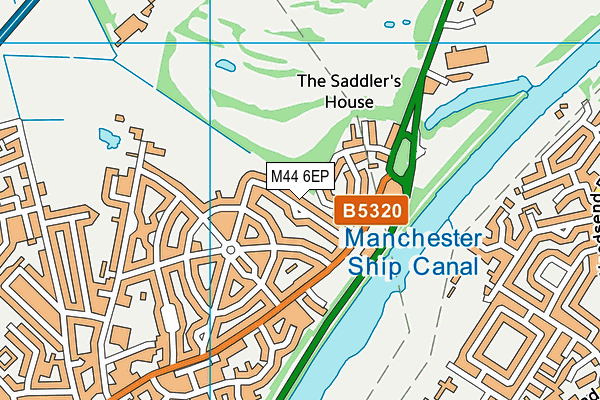 M44 6EP map - OS VectorMap District (Ordnance Survey)