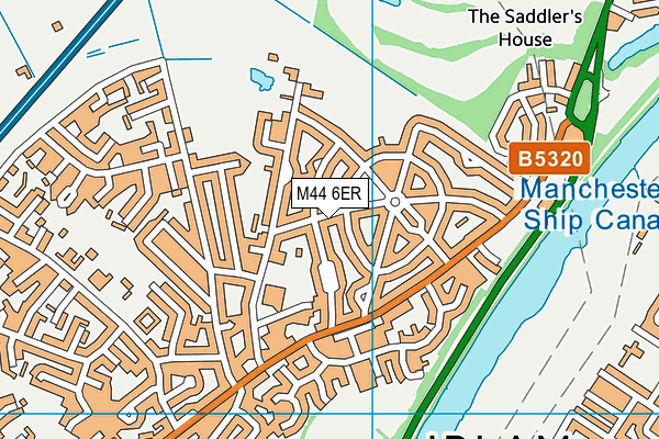 M44 6ER map - OS VectorMap District (Ordnance Survey)