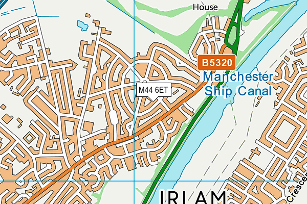 M44 6ET map - OS VectorMap District (Ordnance Survey)