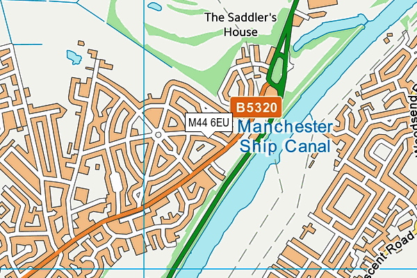 M44 6EU map - OS VectorMap District (Ordnance Survey)