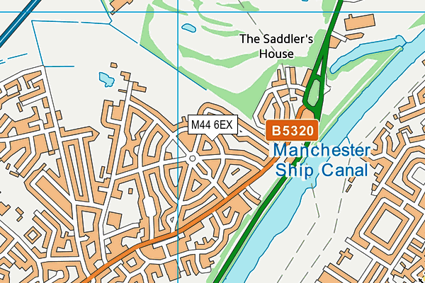 M44 6EX map - OS VectorMap District (Ordnance Survey)