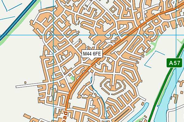 M44 6FE map - OS VectorMap District (Ordnance Survey)