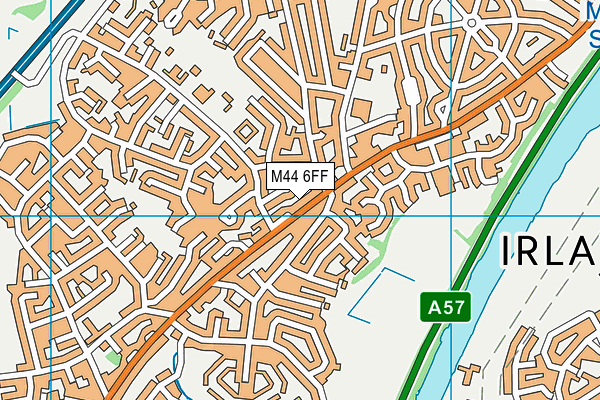 M44 6FF map - OS VectorMap District (Ordnance Survey)