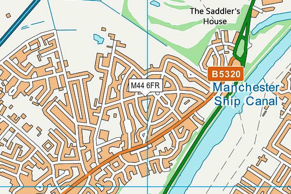 M44 6FR map - OS VectorMap District (Ordnance Survey)