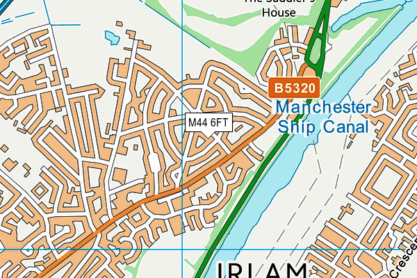 M44 6FT map - OS VectorMap District (Ordnance Survey)