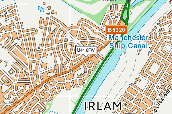 M44 6FW map - OS VectorMap District (Ordnance Survey)