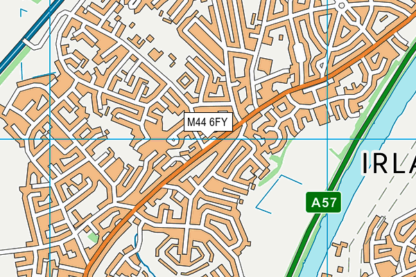 M44 6FY map - OS VectorMap District (Ordnance Survey)