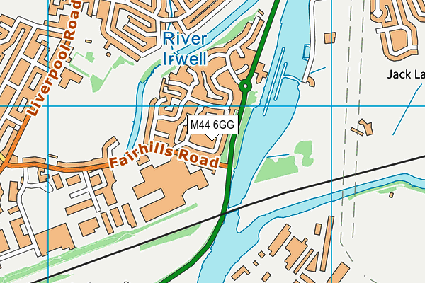 M44 6GG map - OS VectorMap District (Ordnance Survey)