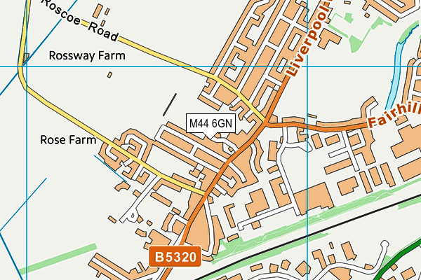 M44 6GN map - OS VectorMap District (Ordnance Survey)