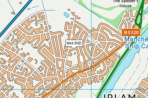 M44 6HD map - OS VectorMap District (Ordnance Survey)