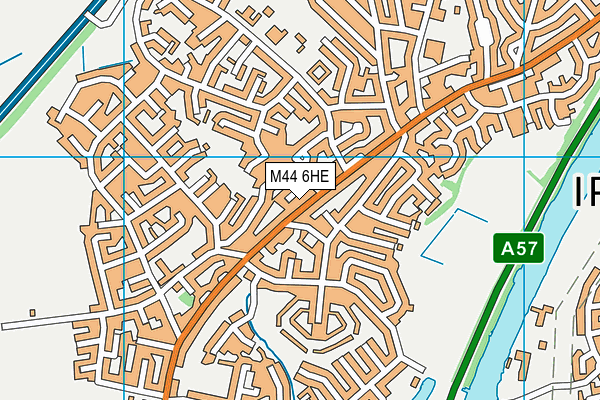 M44 6HE map - OS VectorMap District (Ordnance Survey)