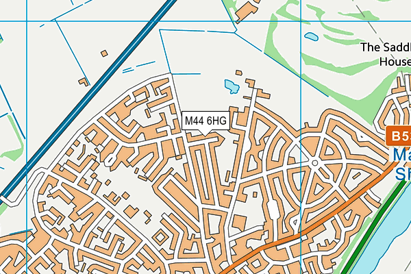 M44 6HG map - OS VectorMap District (Ordnance Survey)