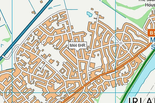 M44 6HR map - OS VectorMap District (Ordnance Survey)