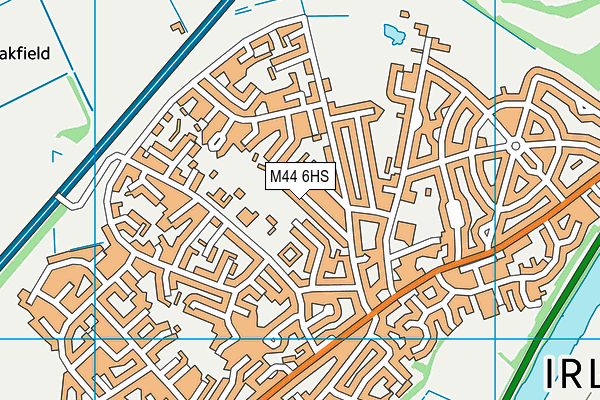 M44 6HS map - OS VectorMap District (Ordnance Survey)