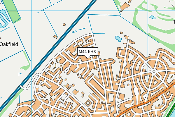 M44 6HX map - OS VectorMap District (Ordnance Survey)