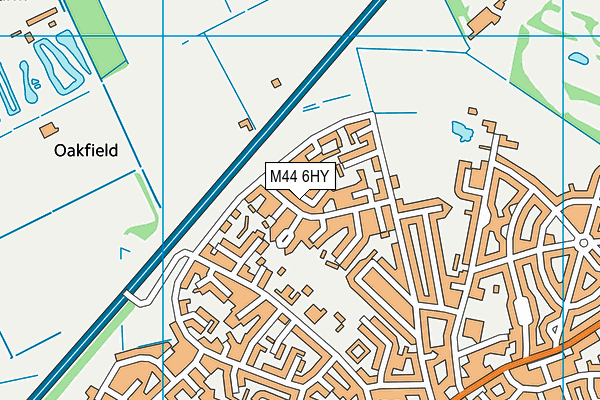 M44 6HY map - OS VectorMap District (Ordnance Survey)