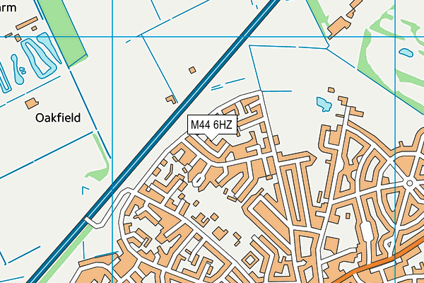 M44 6HZ map - OS VectorMap District (Ordnance Survey)
