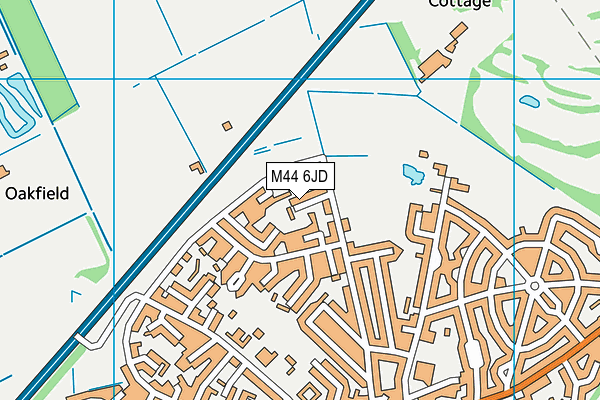 M44 6JD map - OS VectorMap District (Ordnance Survey)