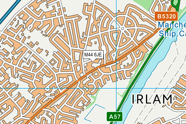 M44 6JE map - OS VectorMap District (Ordnance Survey)