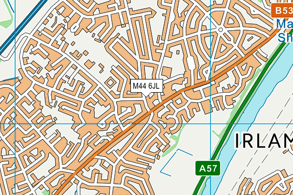 M44 6JL map - OS VectorMap District (Ordnance Survey)