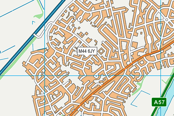 M44 6JY map - OS VectorMap District (Ordnance Survey)