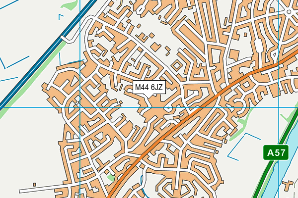 M44 6JZ map - OS VectorMap District (Ordnance Survey)