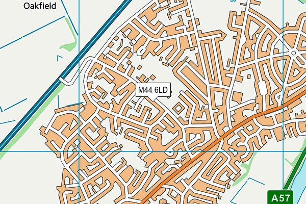 M44 6LD map - OS VectorMap District (Ordnance Survey)