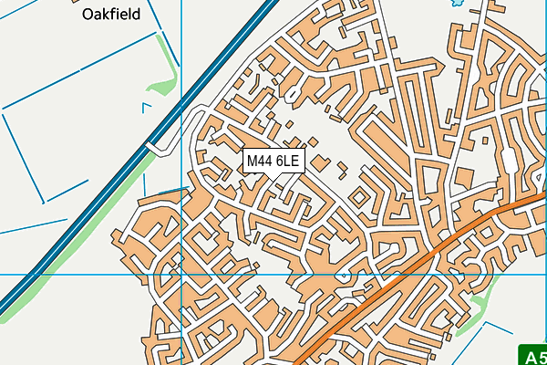 M44 6LE map - OS VectorMap District (Ordnance Survey)