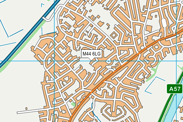 M44 6LG map - OS VectorMap District (Ordnance Survey)