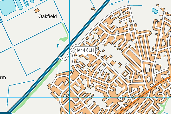 M44 6LH map - OS VectorMap District (Ordnance Survey)