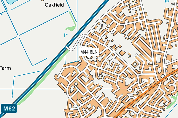 M44 6LN map - OS VectorMap District (Ordnance Survey)