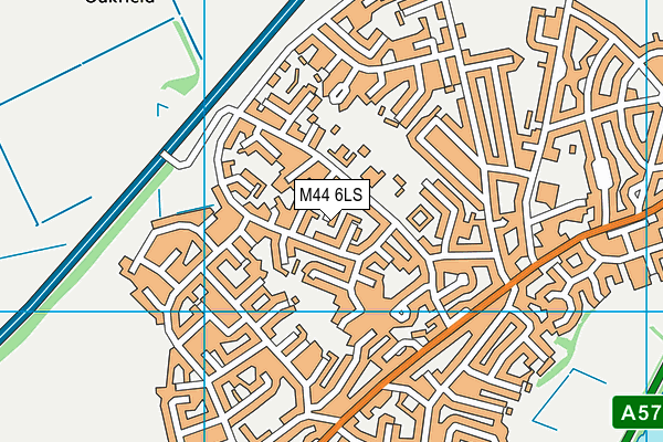 M44 6LS map - OS VectorMap District (Ordnance Survey)