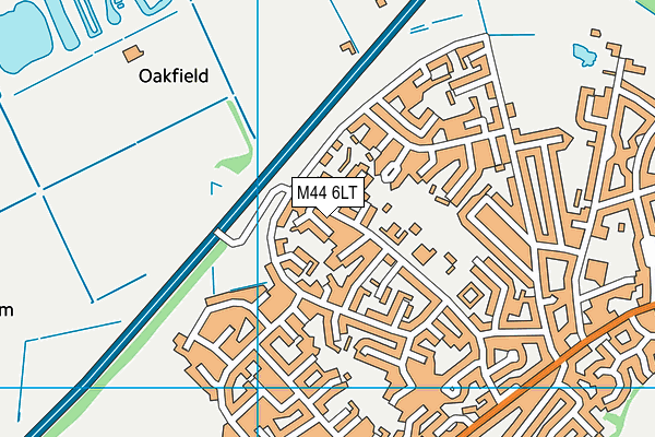 M44 6LT map - OS VectorMap District (Ordnance Survey)