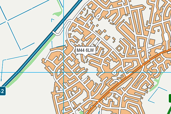 M44 6LW map - OS VectorMap District (Ordnance Survey)