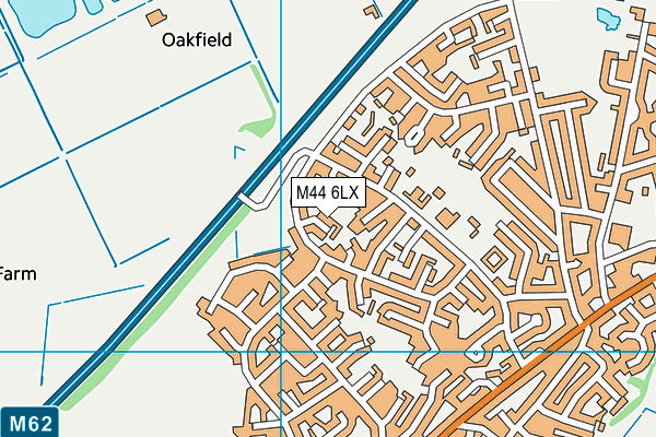 M44 6LX map - OS VectorMap District (Ordnance Survey)