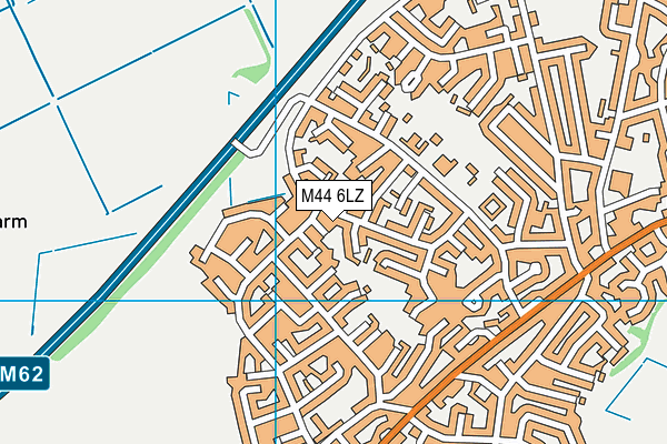 M44 6LZ map - OS VectorMap District (Ordnance Survey)