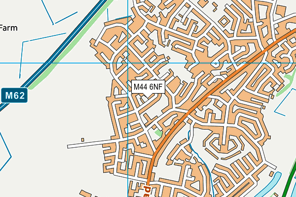 M44 6NF map - OS VectorMap District (Ordnance Survey)