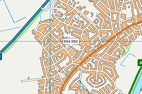 M44 6NX map - OS VectorMap District (Ordnance Survey)