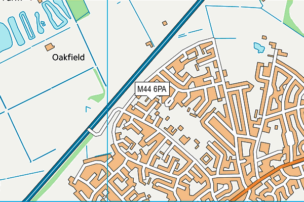 M44 6PA map - OS VectorMap District (Ordnance Survey)