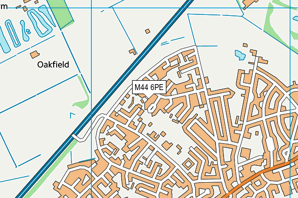 M44 6PE map - OS VectorMap District (Ordnance Survey)